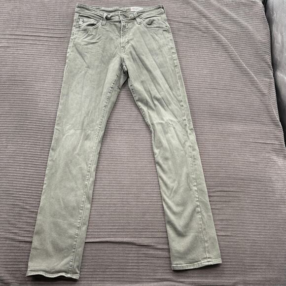 AG Everett Jeans Mens 29x33 Green Slim Straight Stretch AG-ED Denim Pants - Picture 1 of 10